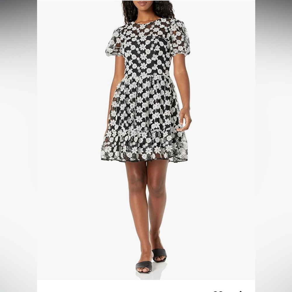 Dress the Population Lillianna Short Puff Sleeve Dress